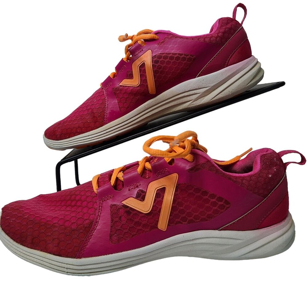 Vionic Women's SAR Orthotic Trainers Athletic Sneakers Berry Orange SZ 8